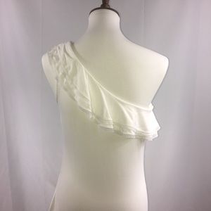 White House Black Market one-shouldered top.